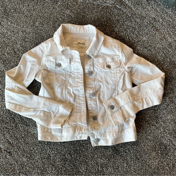 White jean jacket cropped - Picture 1 of 4